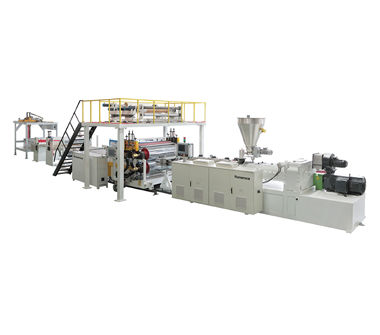SPC flooring production line equipment supplied by Romeroca